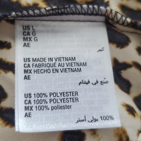 INC International Concepts Intimates Cheetah 🐆 Pajama Night ware - Picture 12 of 14